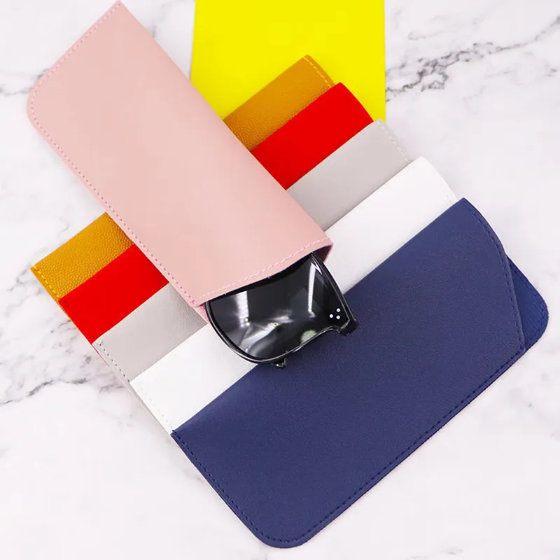 1 étui à lunettes en cuir PU, housse de protection pour lunettes de soleil, étui de lecture, accessoires_voghion.com