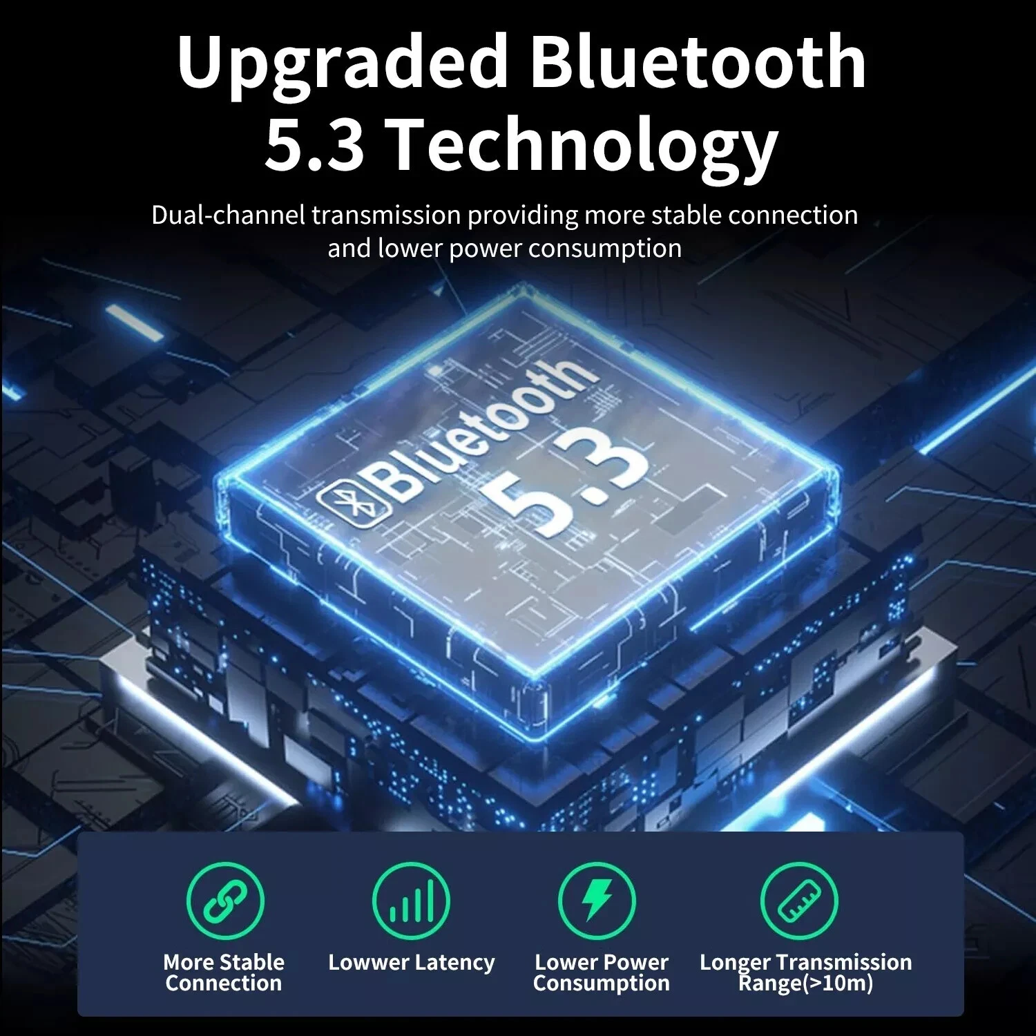 YYK-Q71 Kabellose Ohrhörer Bluetooth 5.3, Clip-on-Knochenleitung, IPX7, Schwarz_voghion.com