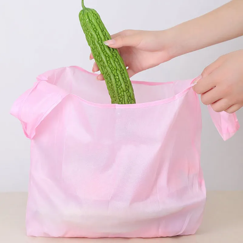 Portable Folding Shopping Large Bags Thick Foldable Waterproof Ripstop Handbag Grocery Tote Bag_voghion.com