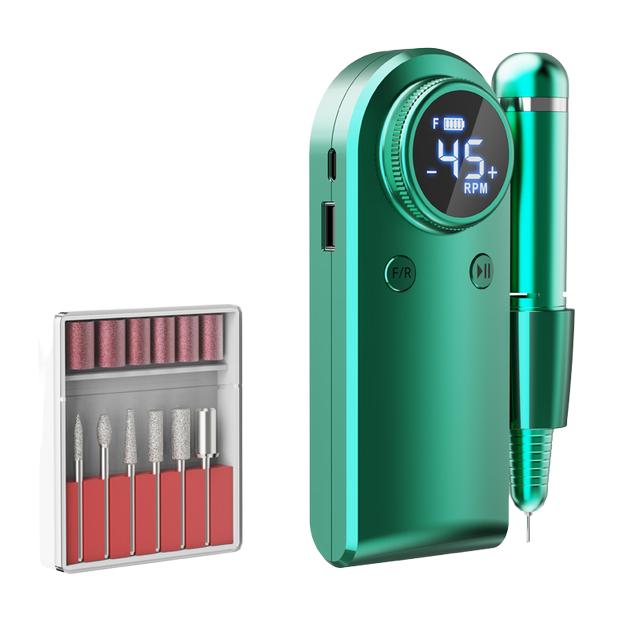 45000 U/min Elektrischer Nagelbohrer Professionelle Maniküremaschine Wiederaufladbares Nagelschleifer-Set Tragbares Nagelpolierer-Gerät_voghion.com