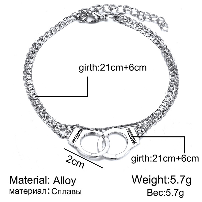 New minimalist and trendy creative small handcuffs, bracelets, Korean version of female ankle bracelets_voghion.com