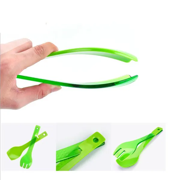 Plastic Salad Tong Set For Serving Salads And Kitchen Tasks_voghion.com