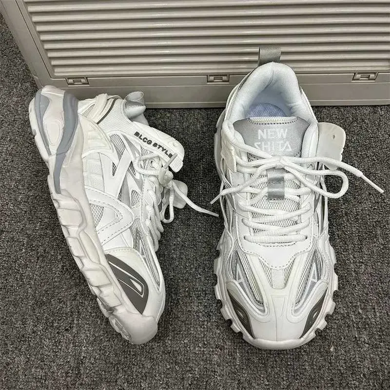 Size 41 42 Womens Casual Sports Men Stylish Brand Design Ladies Chunky Sneakers Thick Sole Tennis Shoes 43 44 Big_voghion.com