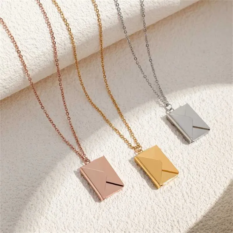 Halsband Dammode Kärleksbrev Hänge Halsband Utsökt Personlighet Kuvertprydnad Årsdag Födelsedag_voghion.com