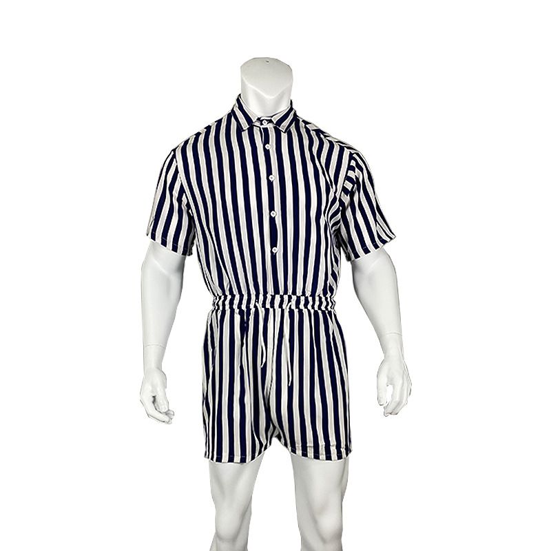 Männer Revers sexy Casual Moud Sport Jumpsuits_voghion.com