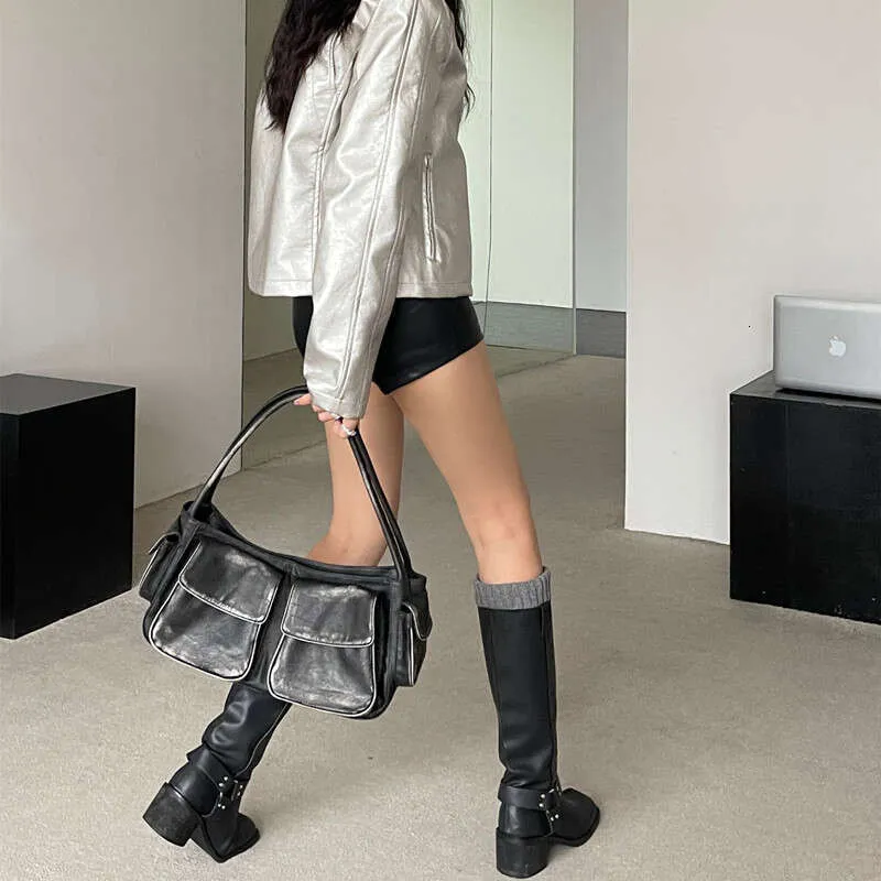 Vintage Y2k Women's Underarm Designer Large Capacity Handbag Wallet New Motorcycle and Bicycle Multi Pocket Shoulder_voghion.com