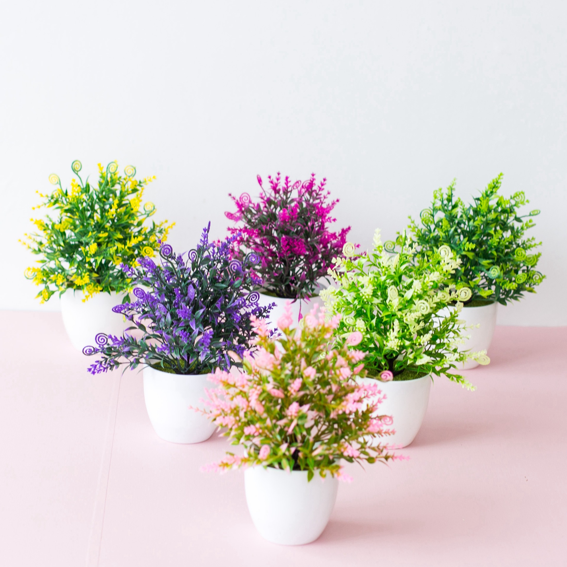 25 mesh lavender ornaments home versatile set decorations creative fresh mini artificial flower potted plants_voghion.com