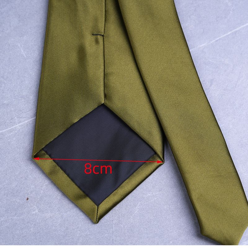 Högdensitetsvävd polyester Silke Solid Colo 8 cm Tie Fo Herr Business Monochome Vanligt Enkel Casual Tend Fomal_voghion.com