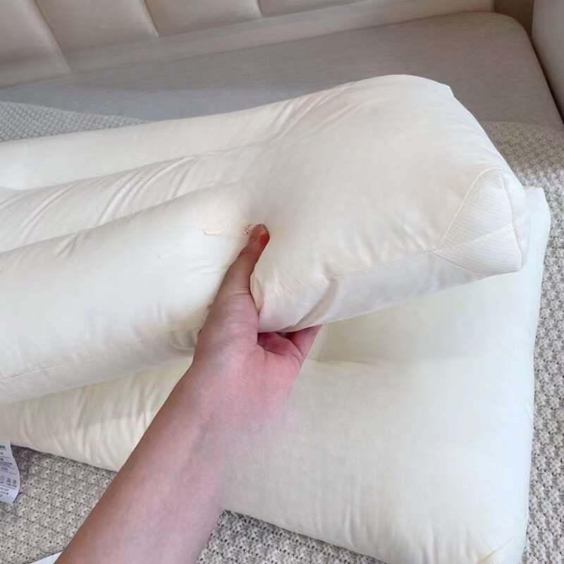 Almohada individual con núcleo de hotel de algodón puro, protección para el cuello, almohada de regalo de alta gama, transmisión en vivo_voghion.com