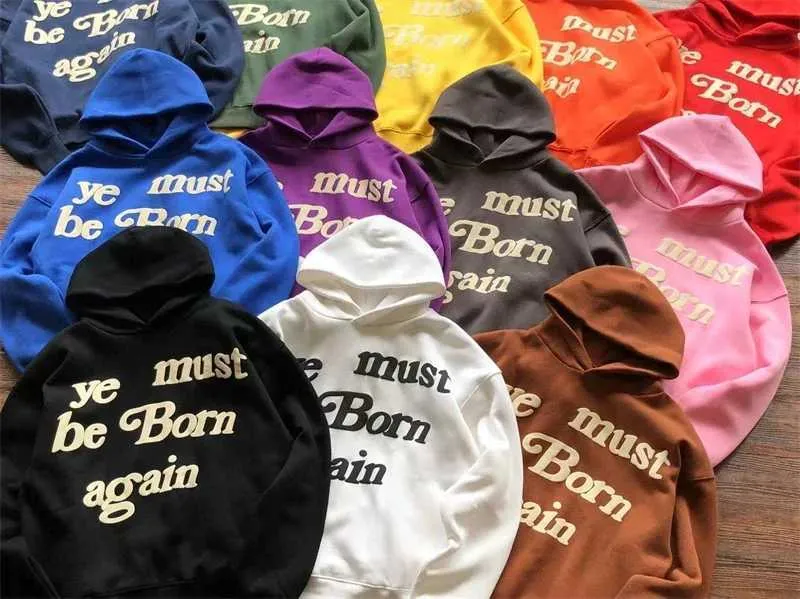 Sweat à capuche style vintage CPFM « Ye Must Be Born Again » pour homme et femme XJ250530_voghion.com