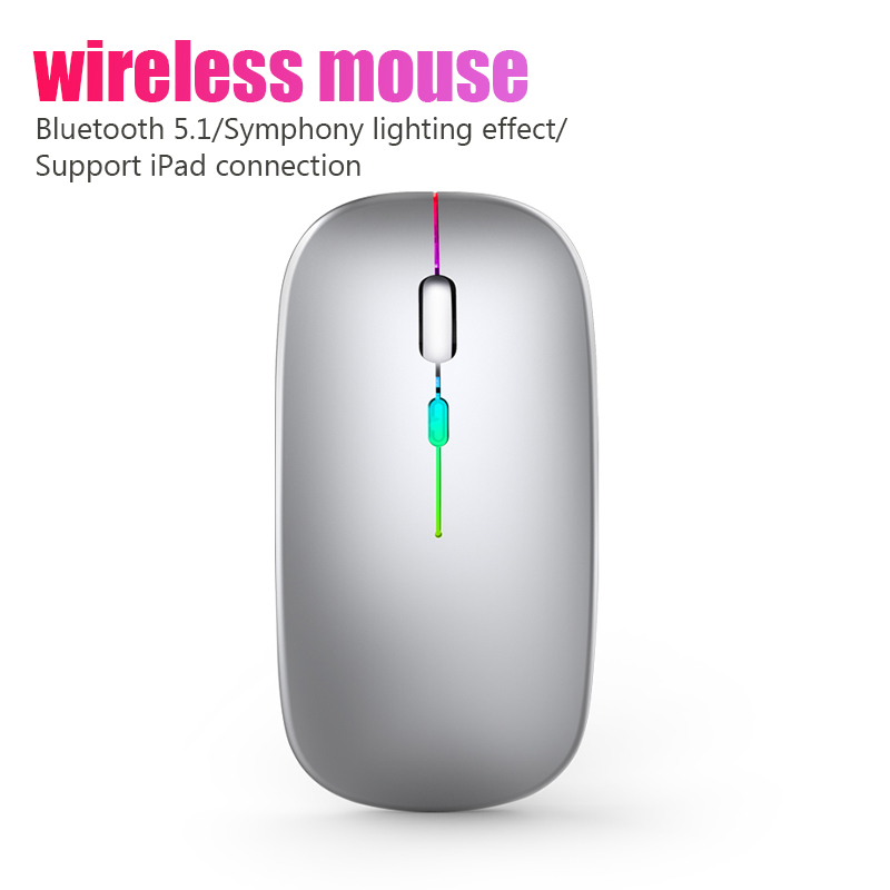 Mouse wireless Bluetooth Gamer Computer wireless ricaricabile Mause Mouse da gioco ergonomico retroilluminato a LED RGB per mouse per PC laptop_voghion.com