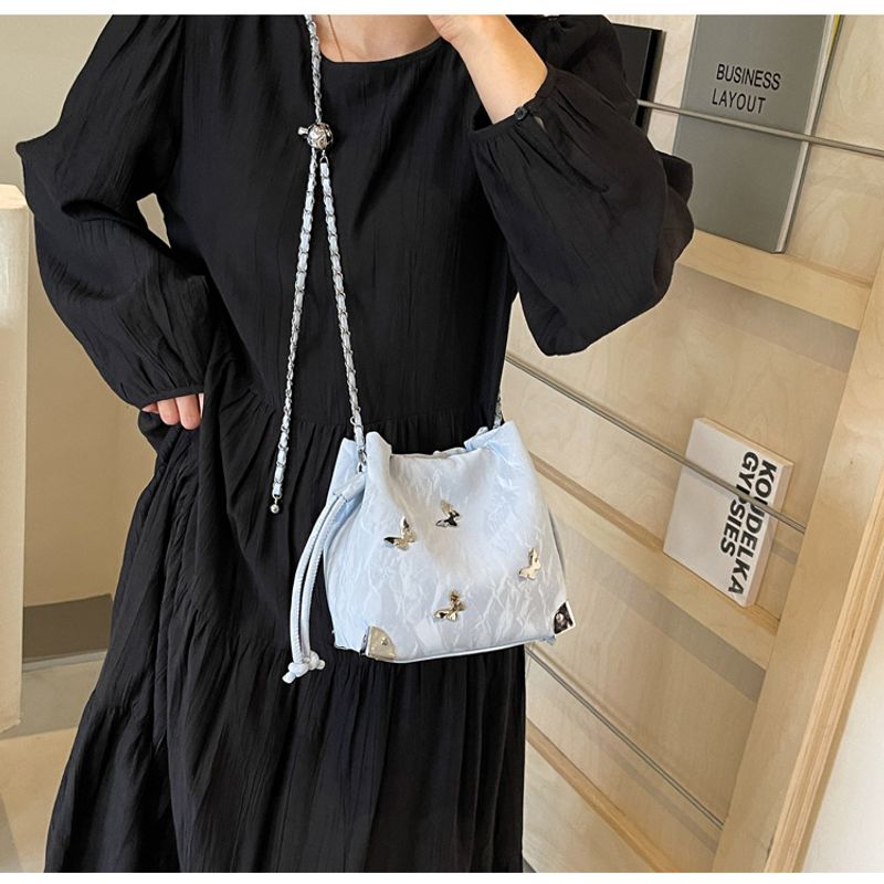 Borsa a mano Super Niche per donna Nuova borsa a secchiello popolare a forma di farfalla, versatile, monospalla, diagonale_voghion.com