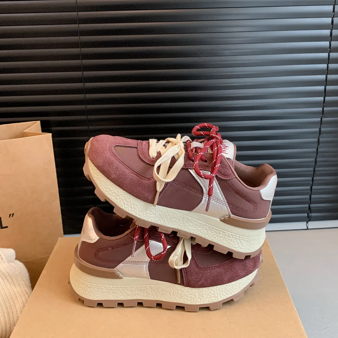 Height Increasing Running Shoes For Women Thick Sole Trainers_voghion.com