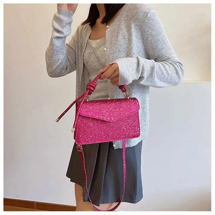 Bolsas femininas brilhantes, aba sólida, lantejoulas, stachels, bolsa crossbody, moda verão feminina, brilhante, mensageiro, ombro_voghion.com