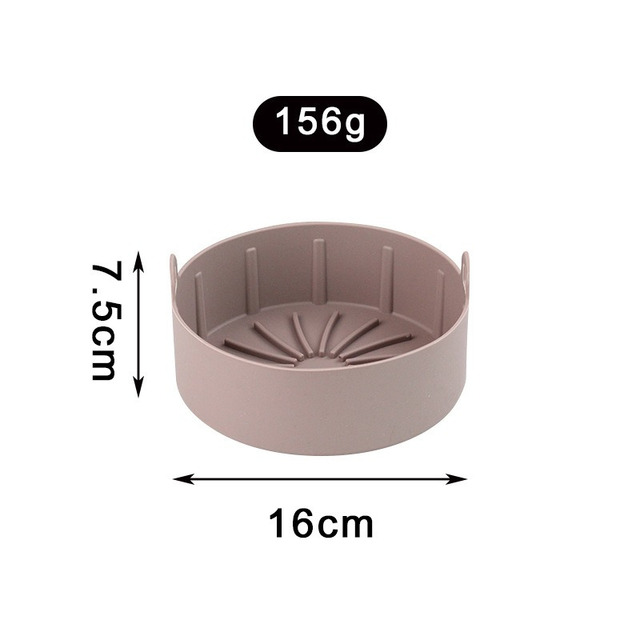 Silikon Airfryer Topf BBQ Grill Pad Platte Airfryer Ofen Backblech Wiederverwendbare Silikonform Airfryer Korb Küchenzubehör_voghion.com