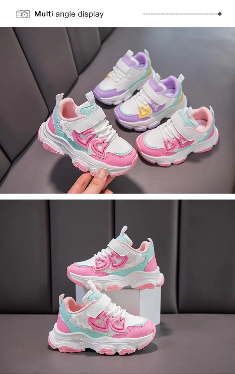 Barn Löpning för flickor Barn Småbarn Vår Höst Utomhus Sneakers Lila Rosa Littlesprouts Flickor Sportskor Storlekar_voghion.com