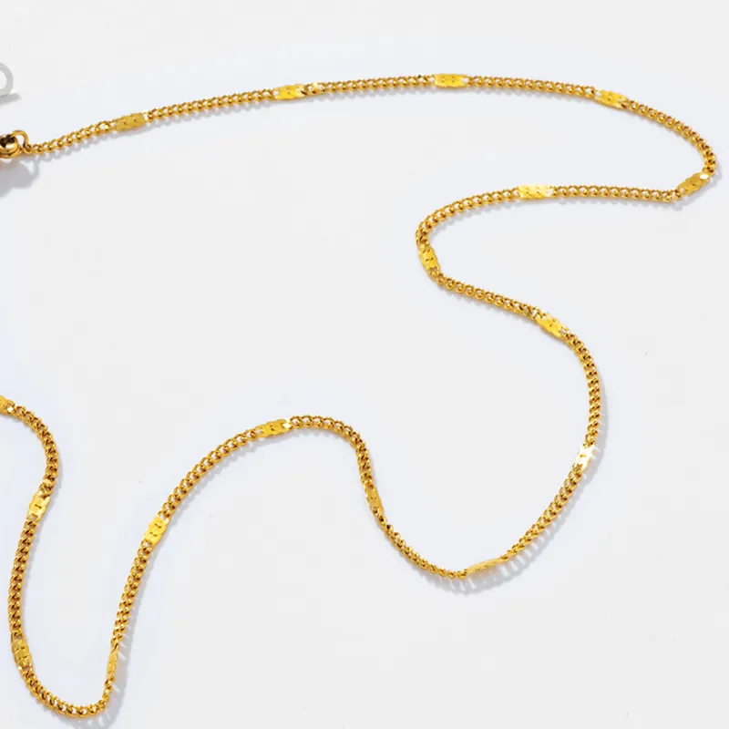 Pendant Necklaces Gold Chains Necklace For Women Stainless Steel Link Woman's Slim Lobster Clasp Adjustable Clavicle_voghion.com