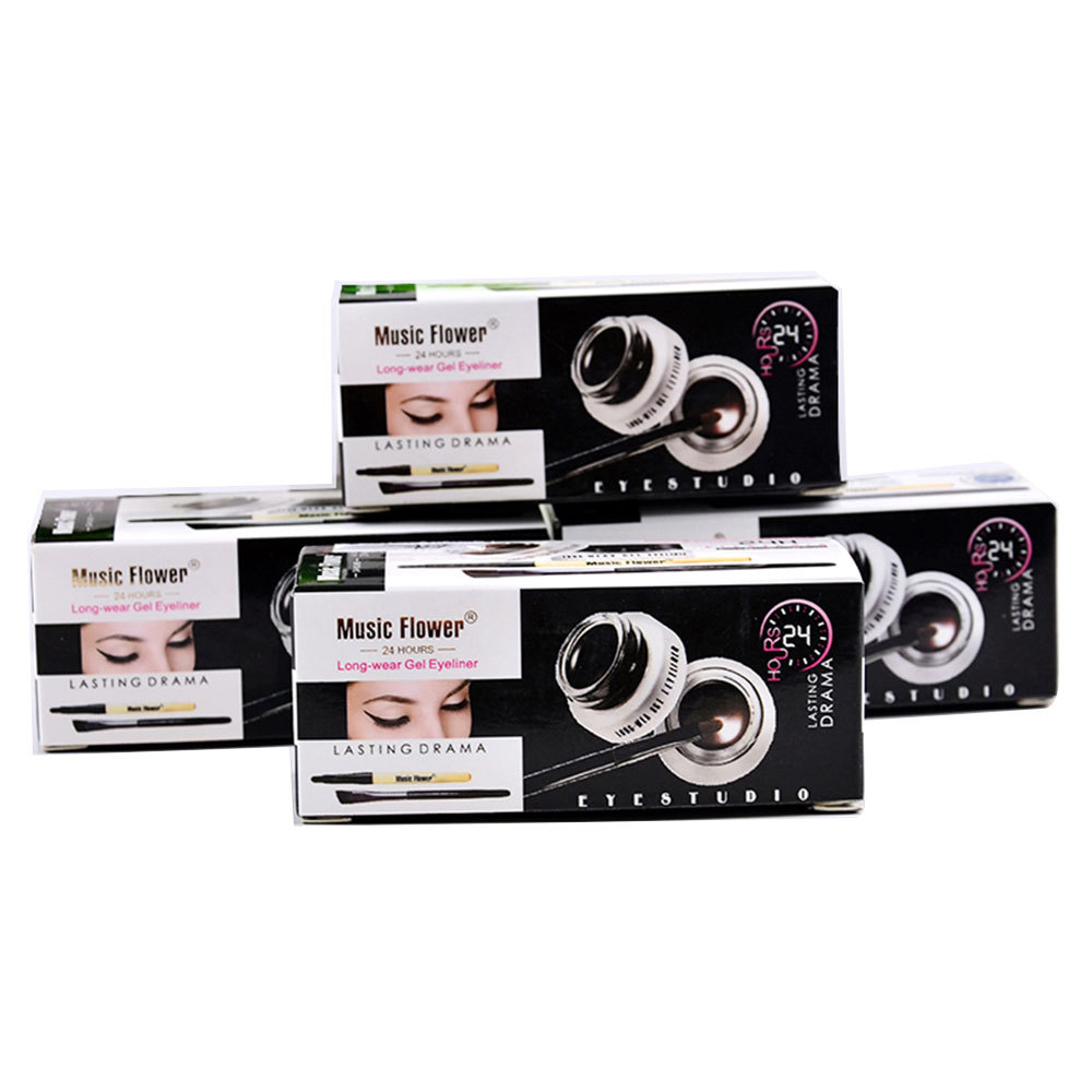 Makeup / Music Flower 1007 Dual Color Eyeliner Gel 2-Pack Black + Brown_voghion.com