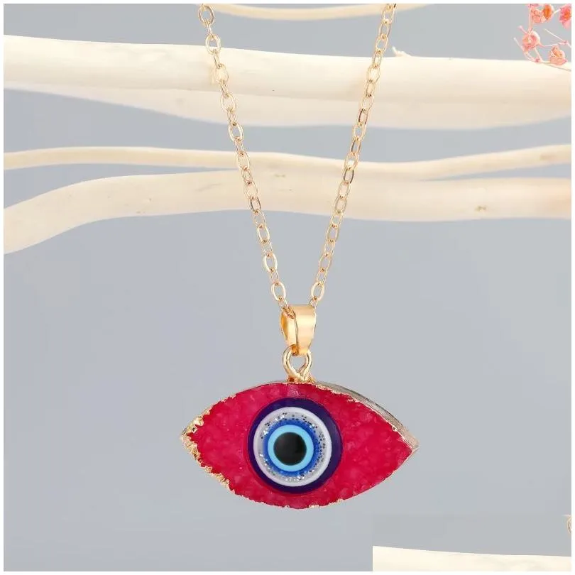 Evil Eye Necklace Turkish Blue Eyes Pendant Necklaces For Women Men Protection Lucky Drop Delivery Jewelry N Dhvxh_voghion.com