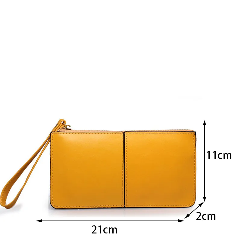Yogodlns Fashion Solid Color Wallet Female PU Leather Handbag Long Zipper Clutch Card Holder Coin Purse Multi-layer_voghion.com