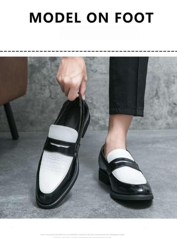 Fashion Design Custom Hand Made Men Slip On Leather Loafer Moccasin Casual Shoes Big Size Genuine Leather Shoe_voghion.com