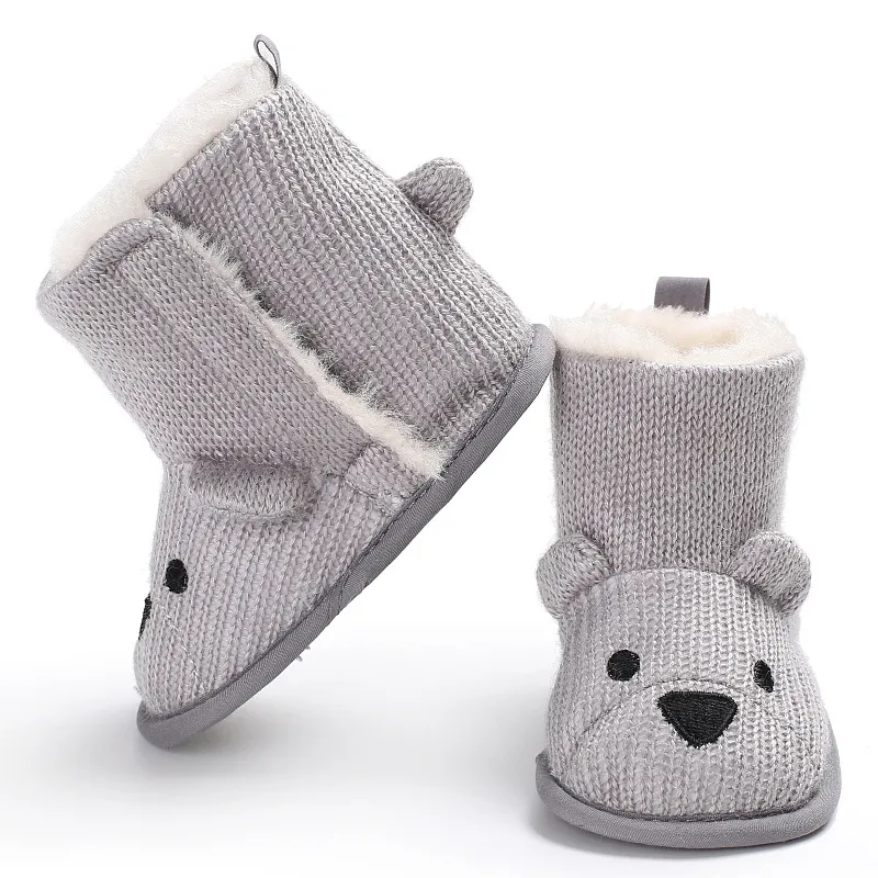 Infant Winter Baby Toddler Newborn Cute Cartoon Bear Shoes Cutefeet Girls Boys Little Kid First Walkers Snow Boots_desvips.com