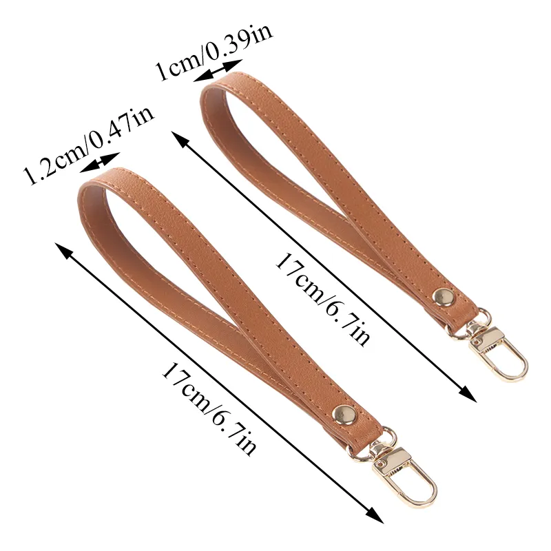 Neue Clutch-Handgelenk-Griffe aus 1,2 cm breitem PU-Leder für Damen, Geldbörsengriff, Ersatzgürtel, Taschenzubehör_voghion.com