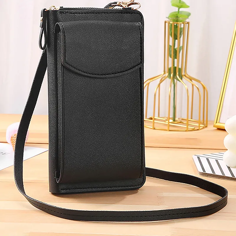 Yogodlns Lässige Handy-Umhängetasche für Frauen aus PU-Leder, multifunktionale Messenger-Handtasche mit Klappe, Damentasche_voghion.com