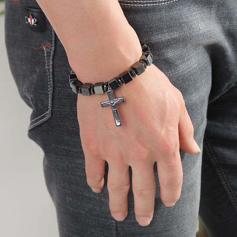 Neue Ankunft Einzigartige Charme Schmuck Tiger Kopf Schädel Perlen männer Braid Armband_voghion.com