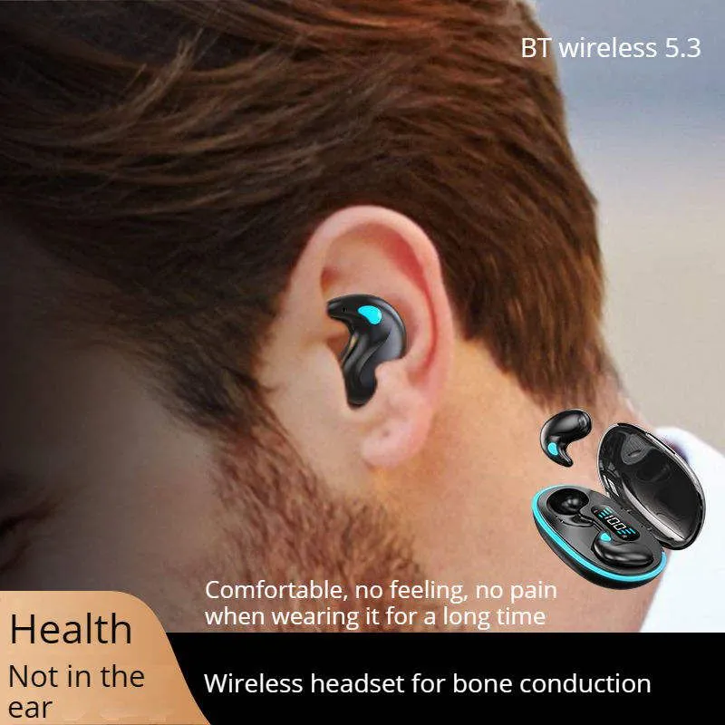Écouteurs intra-auriculaires sans fil TWS pour le sommeil, petits et confortables, avec commande par bouton-poussoir_voghion.com