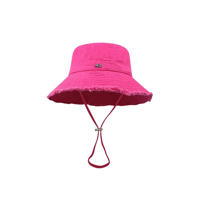 Cappelli da spiaggia estivi di alta qualità da uomo e da donna, cappelli a secchiello a tesa larga, cappelli a secchiello a quadri, cappellino antisole_voghion.com