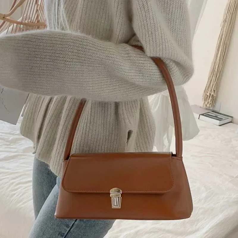 Shoulder Bag Crossbody Bag And Handbag Set For Women Solid Colour_voghion.com