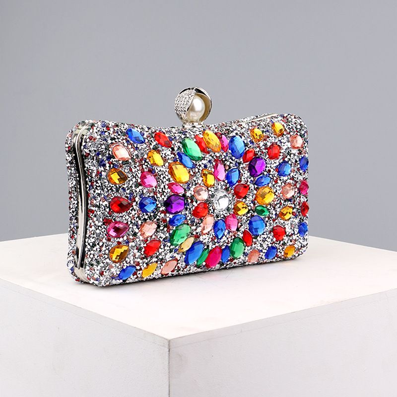 Sac de soirée polyvalent pour banquet de mode féminine avec incrustations de diamants populaires_voghion.com