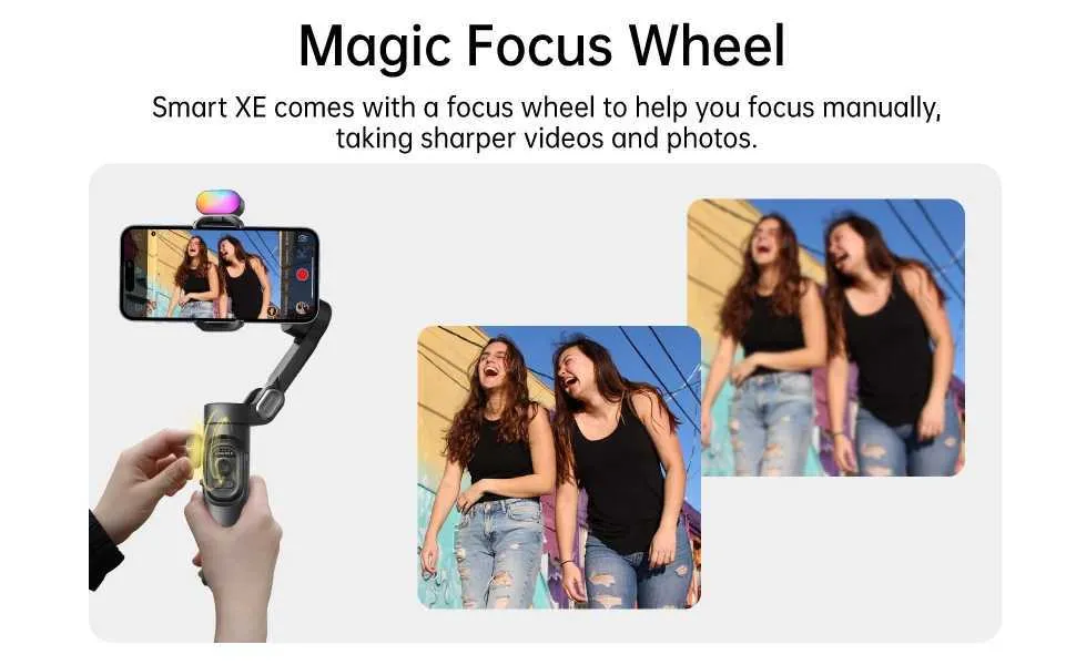 AOCHUAN Smart XE Kit Gimbal Stabilizer For Smartphone IPhone Video Recording Magnetic Fill Light 3-Axis Foldable Android_voghion.com