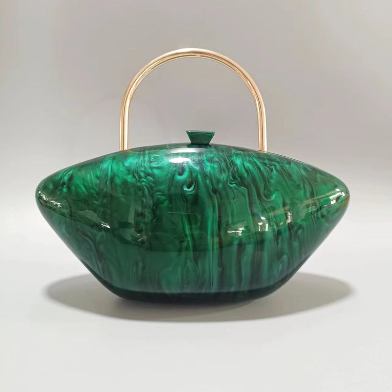 Purple Royal Blue Green Arylic Solid Color Square Evening Bags_voghion.com