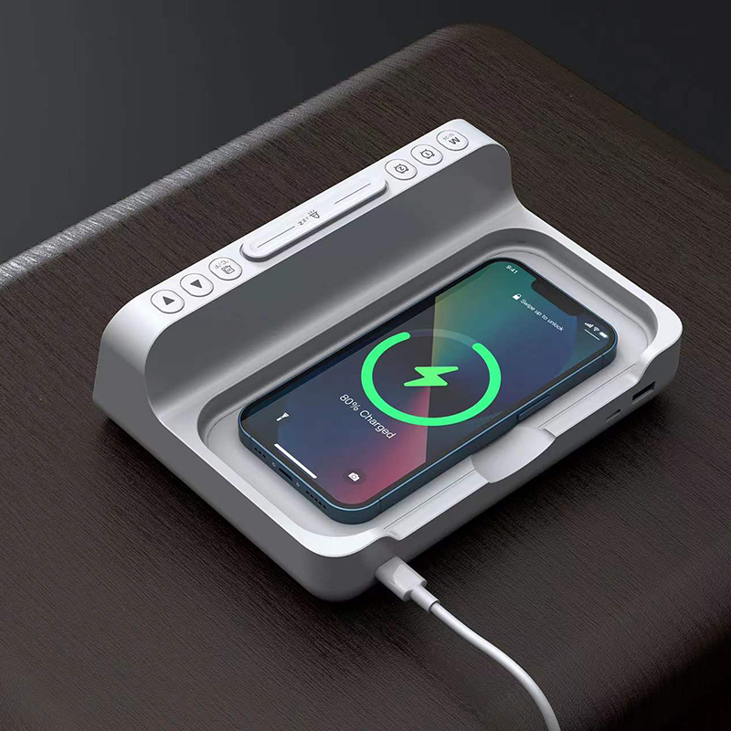 15W Fast Wireless Charger Alarm Clock For iPhone 8 11 12 13 Pro Max Mini/Samsung S21/Xiaomi Type C Desktop Clock Charger Station_voghion.com