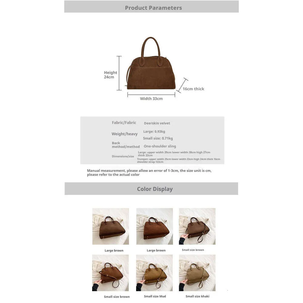 Borsa a mano retrò di grande capacità, nuovo stile, in pelle scamosciata leggera, alla moda francese, a tracolla singola, da donna, stile da strada_voghion.com