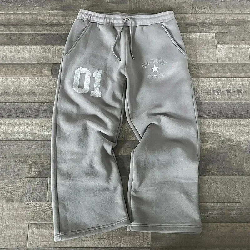 Herrenhose Ropa Hombre Retro Männer Y2k Street Haruku Übergroße Hose Lose Lässige Breite Bein Sport Jogginghose Baggy_voghion.com