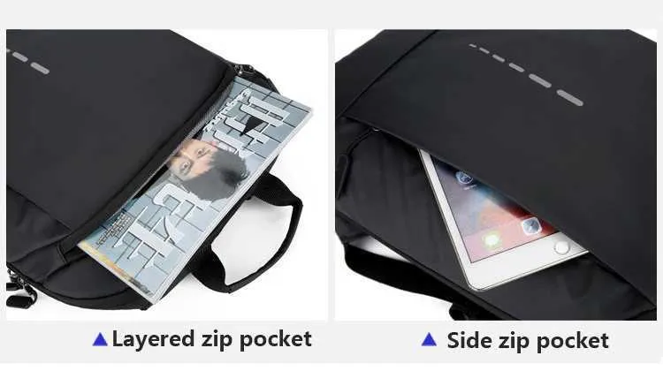 Sac à dos ultra léger et imperméable pour homme, sac à dos élégant pour ordinateur portable 15,6 pouces C241011C241011_voghion.com