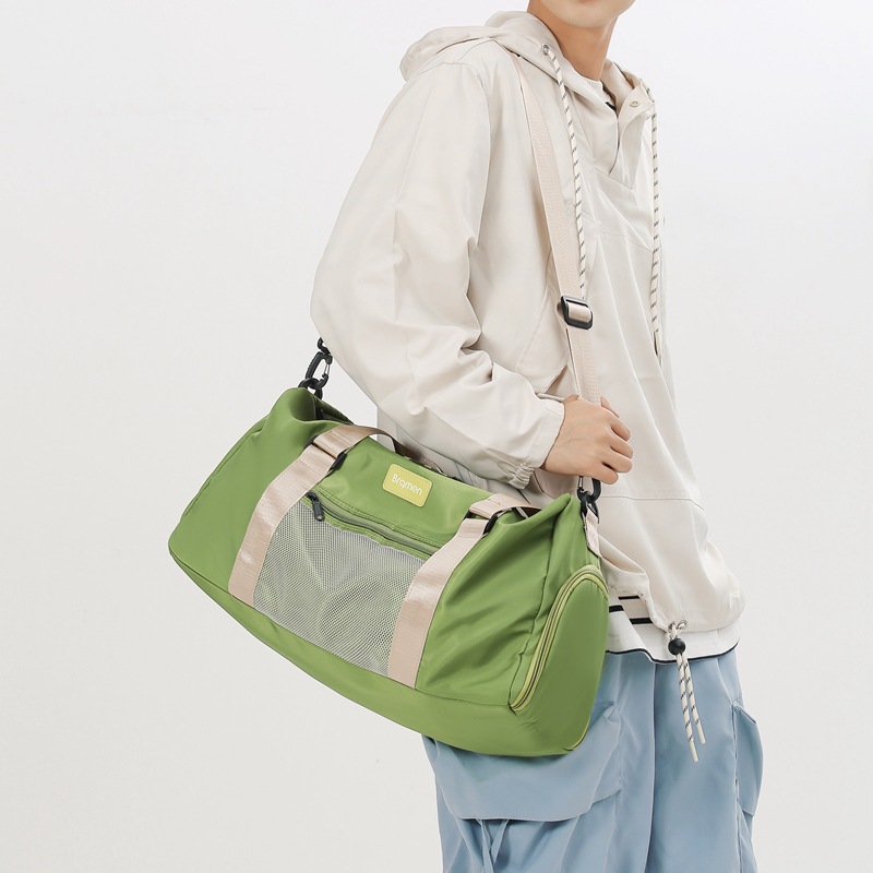 Men's and women's wet dry separation fitness bag, outdoor travel with shoe compartment luggage bag, can be used as a lever handbag_voghion.com