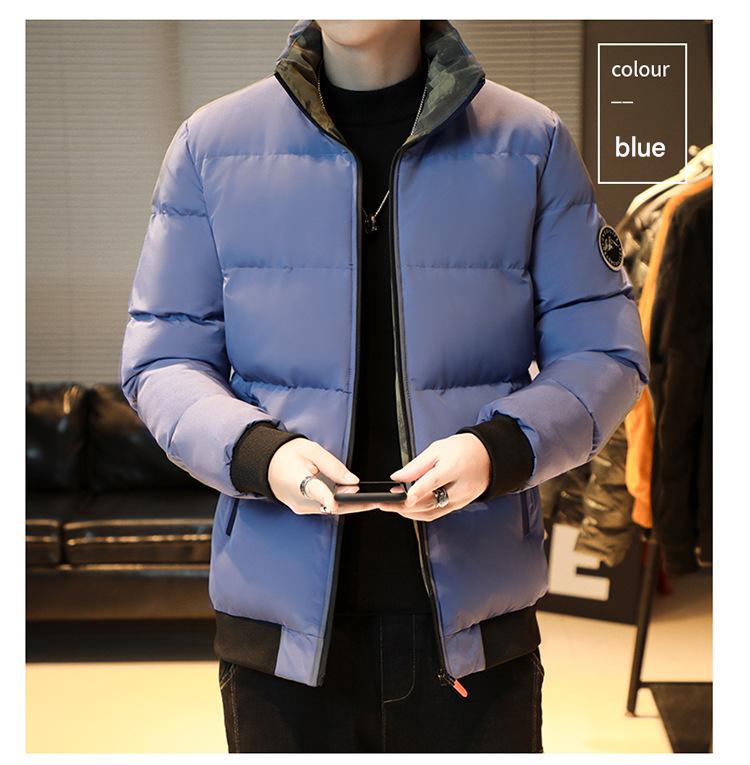 Herrenbekleidung Herren Stehkragen Pufferjacke - Winter Thermomantel mit modischer Steppung (Oversize Trendy Style)​​_voghion.com