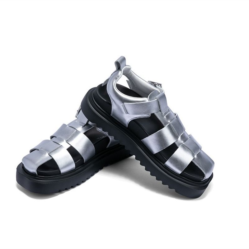 SGIRL TWTW Recommends 2024 Summer Roman Casual Shoes With Thick Toe Caps, High-End Feel, Beach Pi Sandals For Women_voghion.com