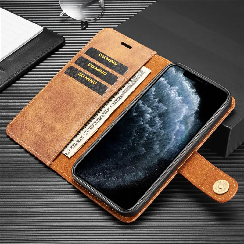 Detachable Magnetic Leather Phone Case for IPhone 15 12 13 11 14 Pro Max XS XR X SE 2022 8 7 Plus Wallet Card Holder_voghion.com