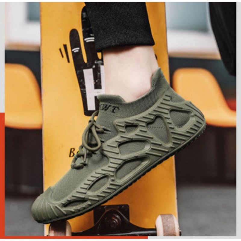 One Step Wandern und Bergsteigen, Full Wear Flyknit Obermaterial, atmungsaktive Sportschuhe_voghion.com