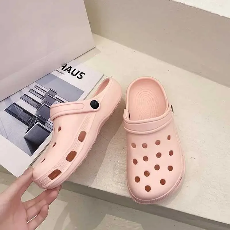 Módní nepromokavé pantofle pro ženy, letní venkovní pantofle, měkká podrážka, zahradní boty, vnitřní kojící dřeváky, sandály S60711_voghion.com