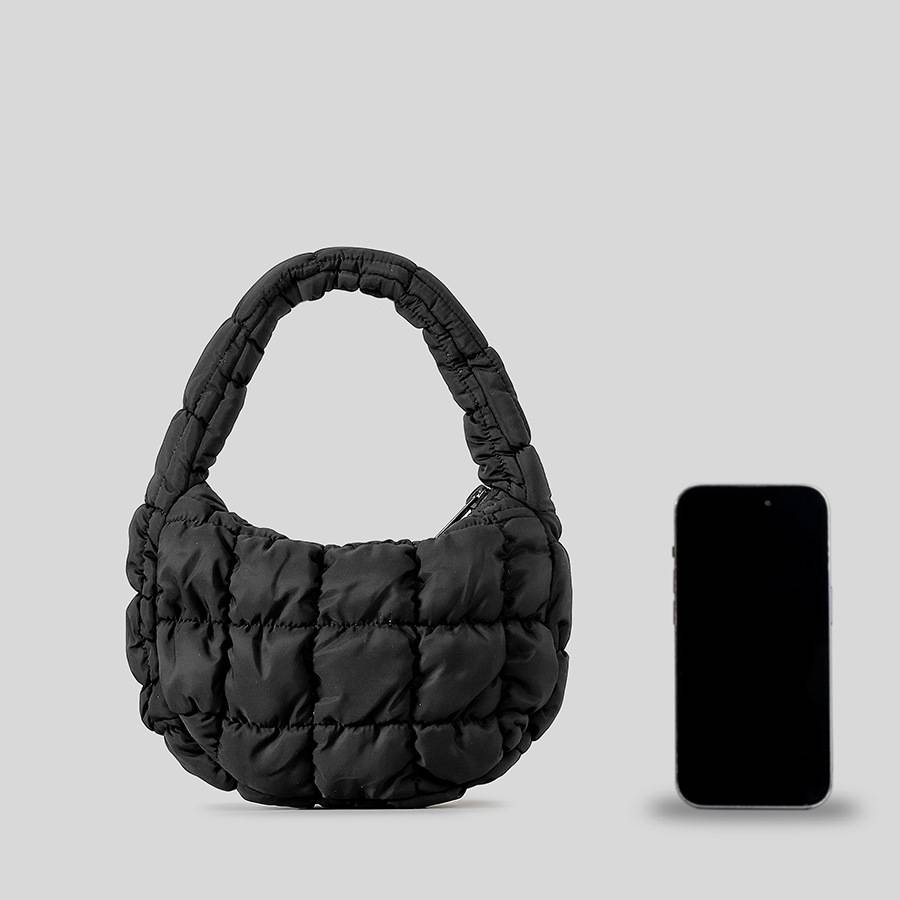 Women's Bags Small Pleated Puff Pastry Cloud Bag For Women, Candy Colored Plaid Handbag, Unique And Versatile Bubble Tote Bag_voghion.com