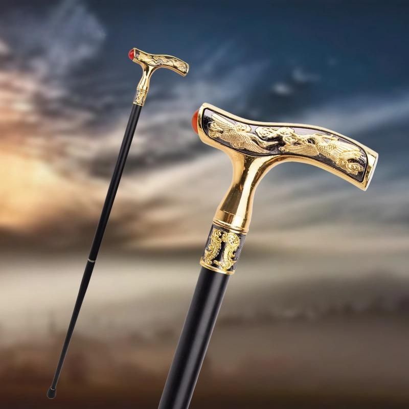 Macara mers pe jos cu piatră prețioasă roșie autoapărare baston la modă placă cosplay baston Crosier 93cm_voghion.com