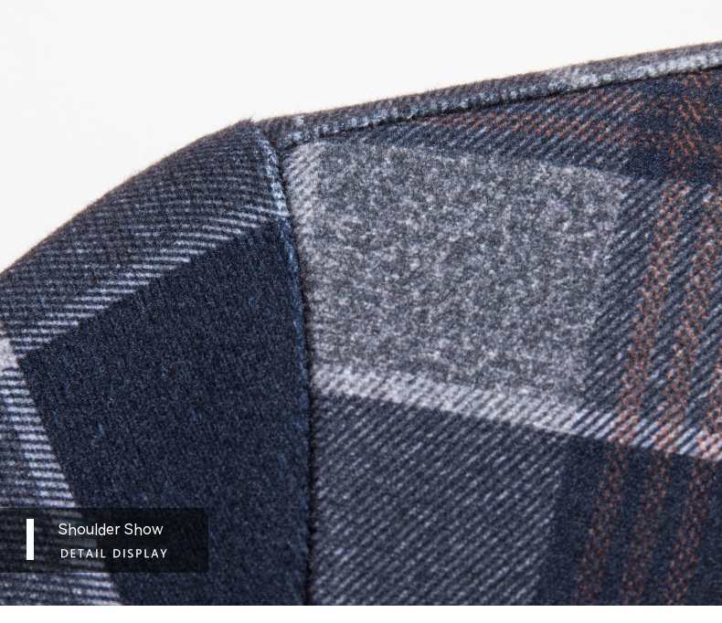 2024 Autumn/Winter New Traceless Men's Wool Plush Thickened Long sleeved Shirt Business Breathable Shirt_voghion.com