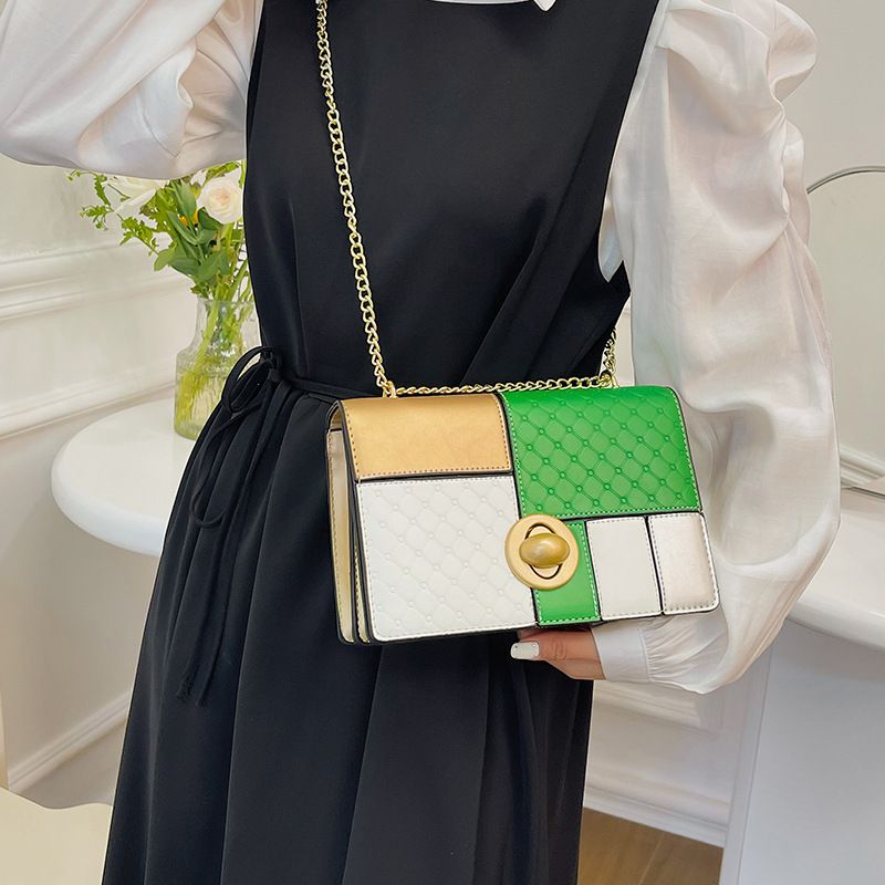 High-End-Tasche für Damen 2023 neue modische Schulter-Umhängetasche Kontrastfarbennähte große Kapazität kleine_voghion.com