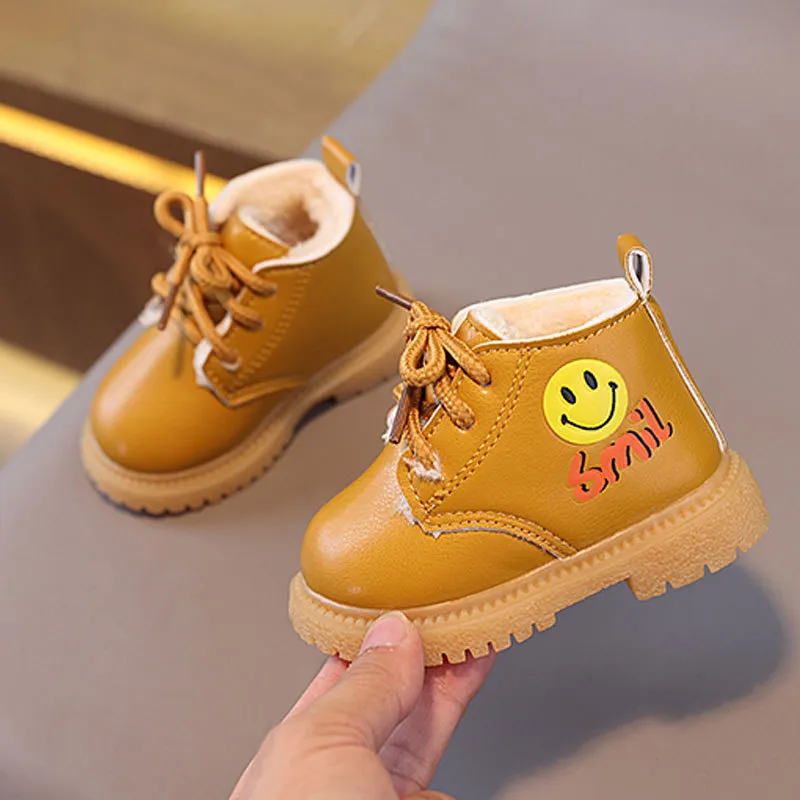 Batolata Děti Zima Kojenec Teplý Tlustý Chlapci Dívky Snow Cutefeet Little Baby Kožené Bavlněné kozačky Móda Měkké Velikosti 16 -_voghion.com